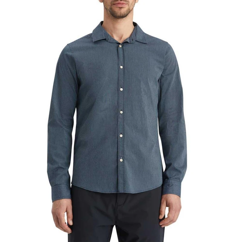 Scotch & Soda Men's Seasonal Essentials Poplin Shirt, Night Stripe 6333, M