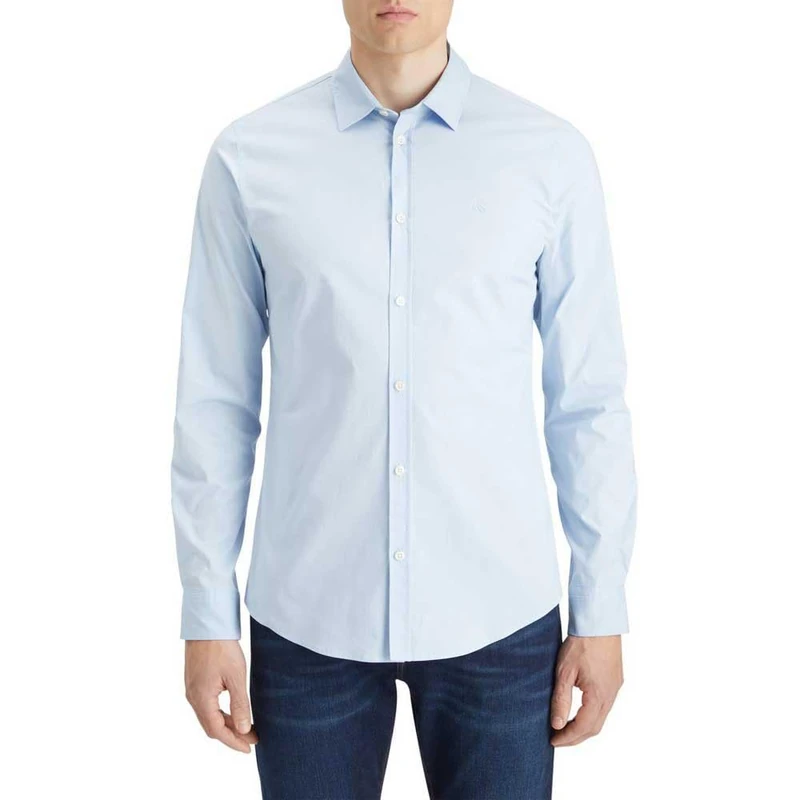 Scotch & Soda Men's Core-Poplin Solid, Shirt Blue, XXL