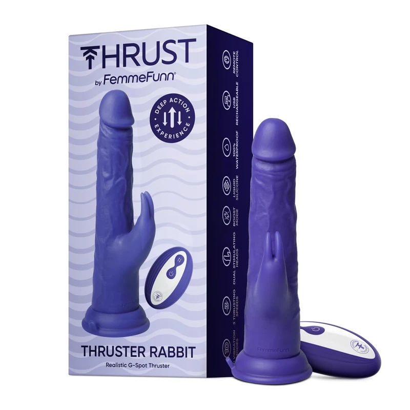 Femmefunn Thruster Rabbit Dark Purple One Size