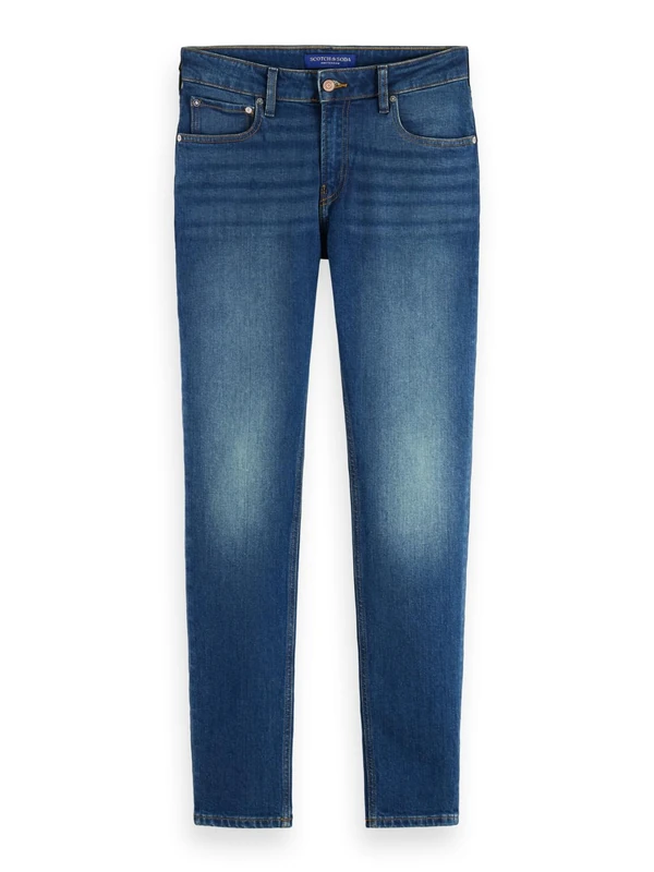 Scotch & Soda Men Skim Skinny-Fit Jeans Casual Trousers, Classic Blue, 36-36