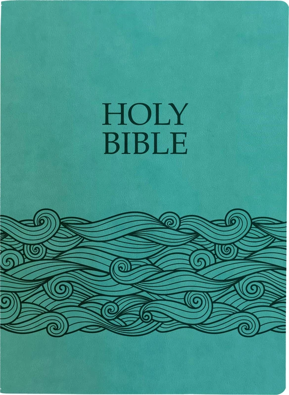 KJV Holy Bible, Wave Design, Large Print, Coastal Blue Ultrasoft: (Red Letter, Teal, 1611 Version) (King James Version Sword Bible)