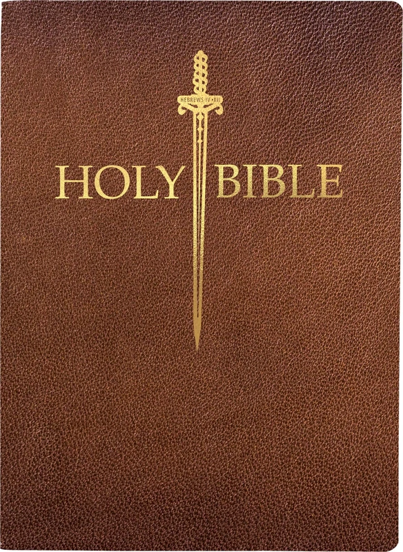 KJV Sword Bible, Large Print, Acorn Bonded Leather, Thumb Index: (Red Letter, Brown, 1611 Version) (King James Version Sword Bible)