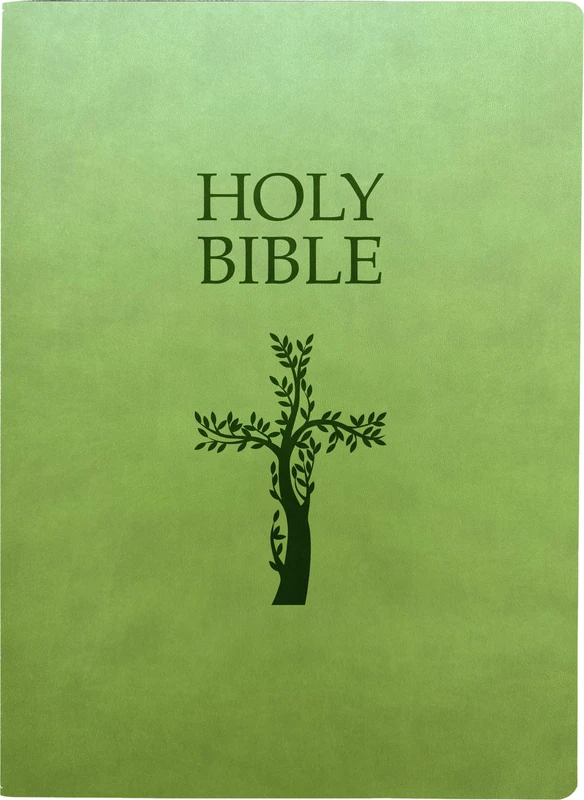 KJV Holy Bible, Cross Design, Large Print, Olive Ultrasoft: (Red Letter, Green, 1611 Version) (King James Version Sword Bible)