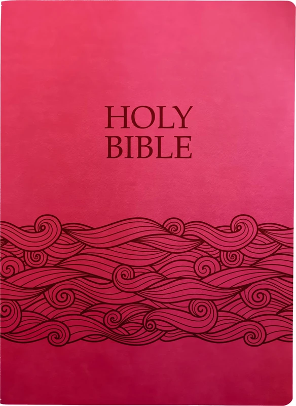 KJV Holy Bible, Wave Design, Large Print, Berry Ultrasoft: (Red Letter, Pink), 1611 Version) (King James Version Sword Bible)
