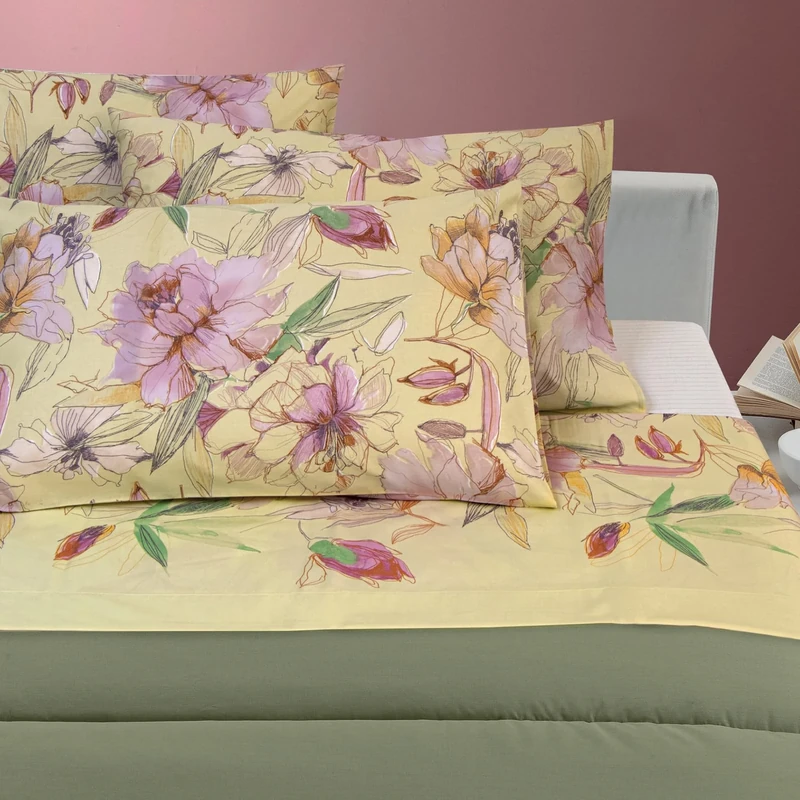 Gabel Madame Complete Double Bed Sheet Set Printed on Pure Cotton Madapolan