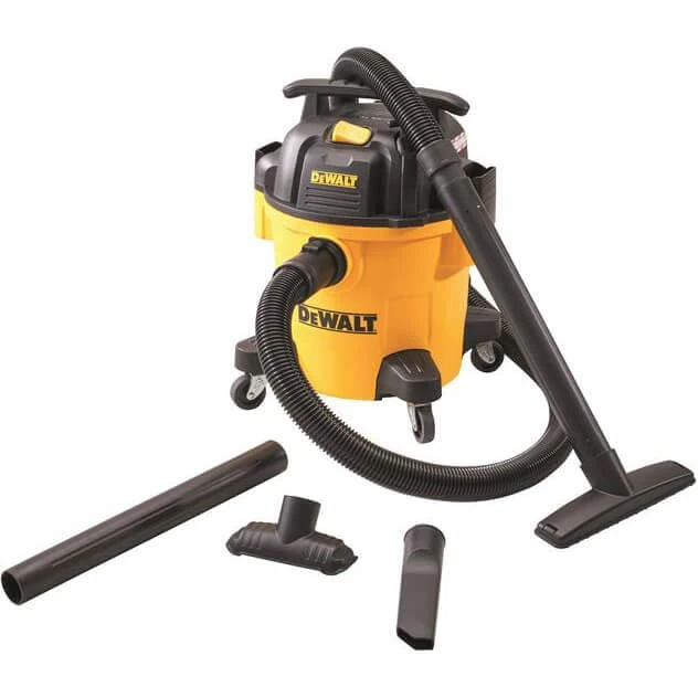 DEWALT DXV20PA Wet and Dry Vacuum Cleaner 240v also converts into a blower - polymer body can withstand the rigors of tough job sites - built-in drain port allows for convenient emptying of liquids