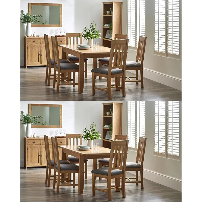 Julian Bowen Set of Mallory Dining Table & 6 Chairs