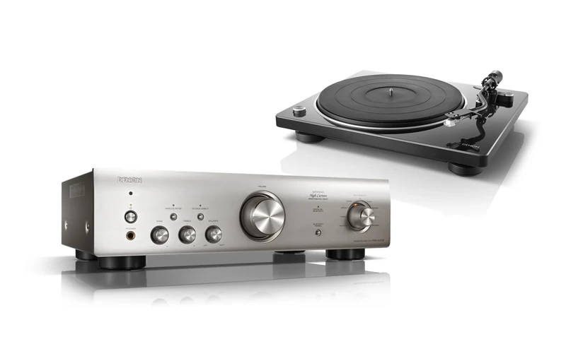 Denon DP-400 Turntable, Black + Denon PMA600NE HiFi Amplifier, Power Amplifier with Bluetooth