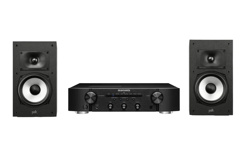 Marantz PM6007 Amplifier, Integrated Amplifier with Digital Connectivity + POLK AUDIO Monitor XT20 High-Resolution Bookshelf Loudspeakers