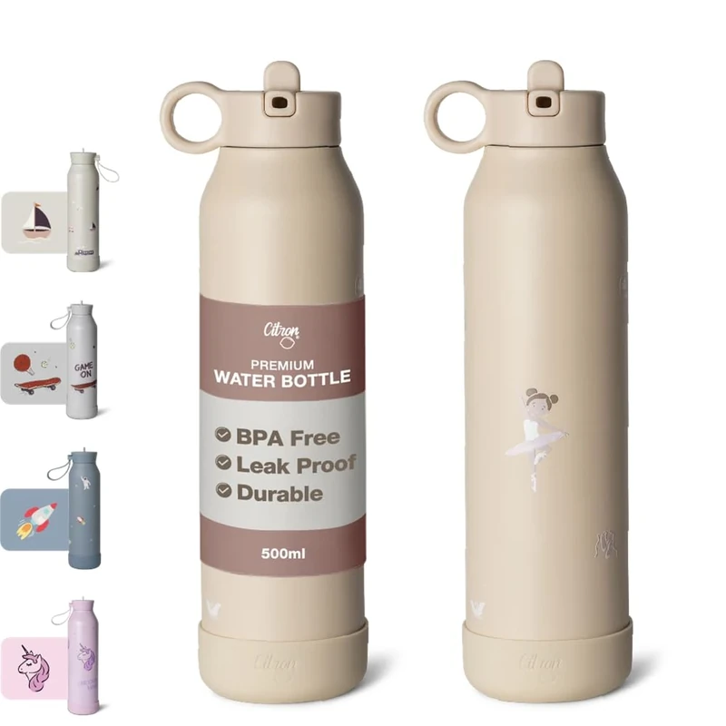 Citron Water Bottle - Vacuum Insulated Stainless Steel Water Bottle 500ml - Ballerina