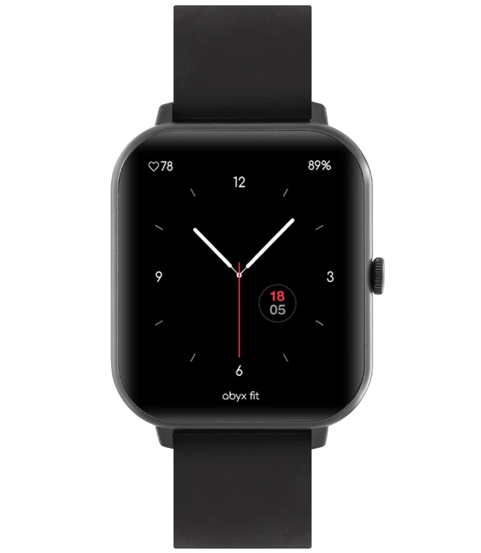 Abyx FIT Touch 3 Bluetooth Call Smart Watch – 128 Modes, 1.83 Inch TFT Full Touch 240 x 284p, Battery Life 15 Days, IP67, Heart Tracking/Pressure/Oxygen, Notifications, Android/iOS, Space Grey