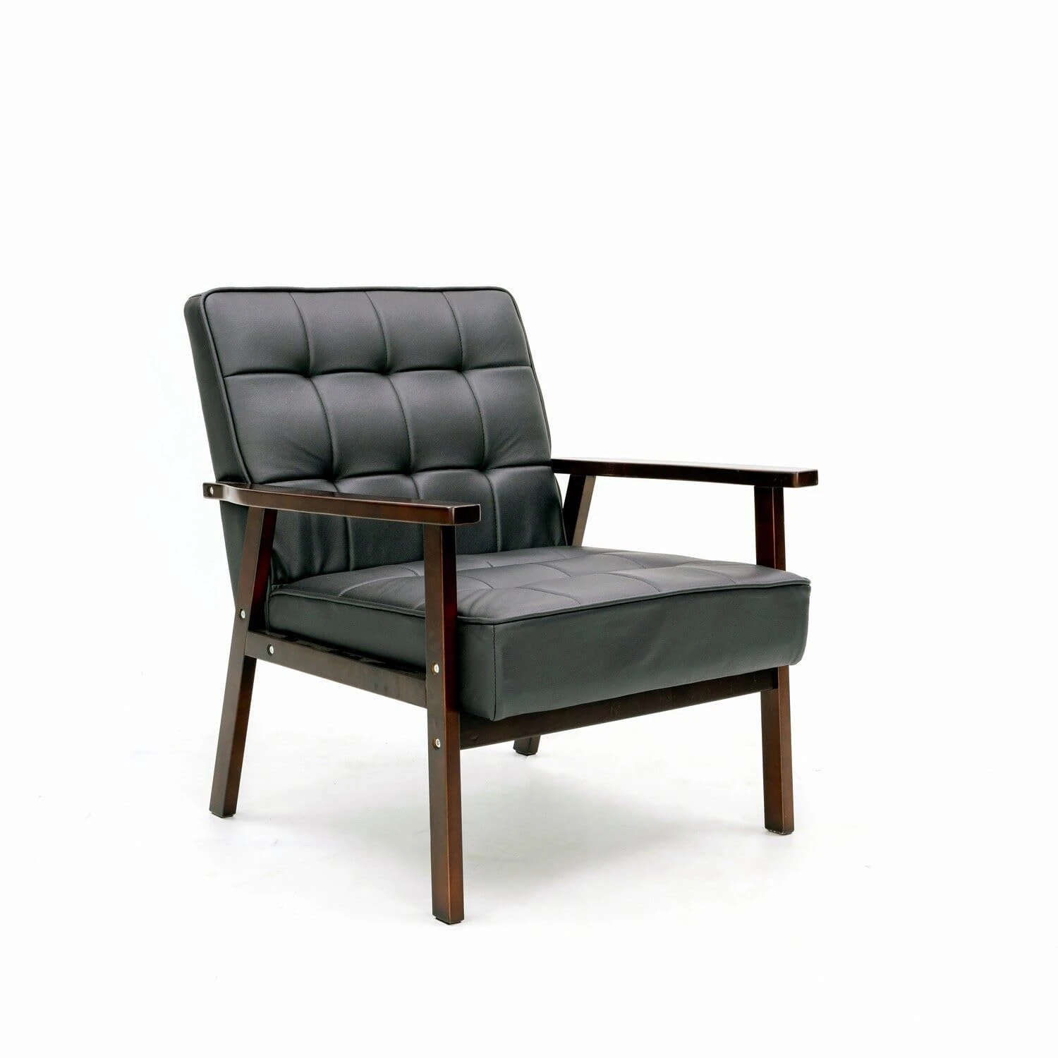 Panana Armchair Sofa Linen Solid Wood Frame Retro Style with Cushion for Lounge Living Room Bedroom Balcony Office