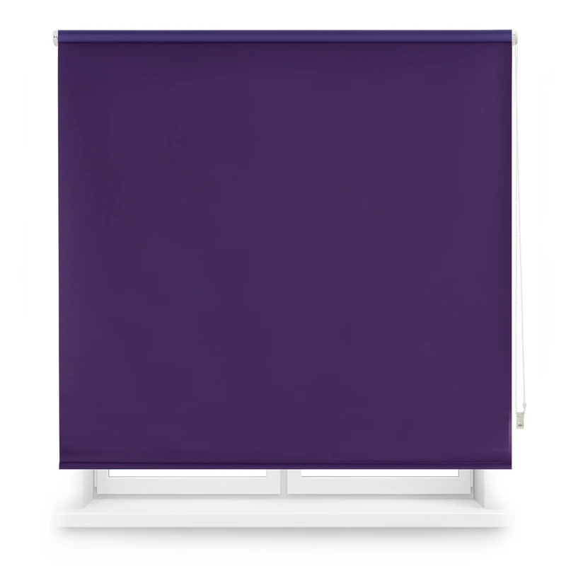 Blindecor Premium Custom Blackout Blind | Purple | 130 x 165 cm (W x H) Fabric Size 127 x 160 cm | Opaque Roller Blind with 38 mm Tube, More Sturdy and Elegant