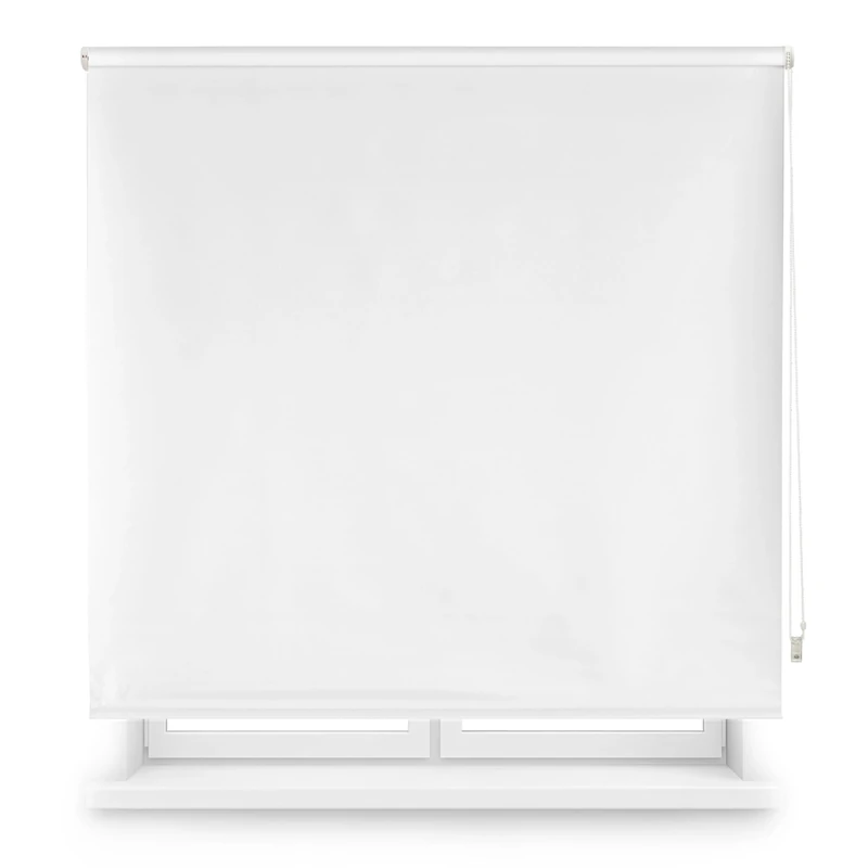 Blindecor Custom Blackout Blind | Off-White | 100 x 230 cm (Width x Height) Fabric Size 97 x 225 cm | Blackout Roller Blinds for Windows