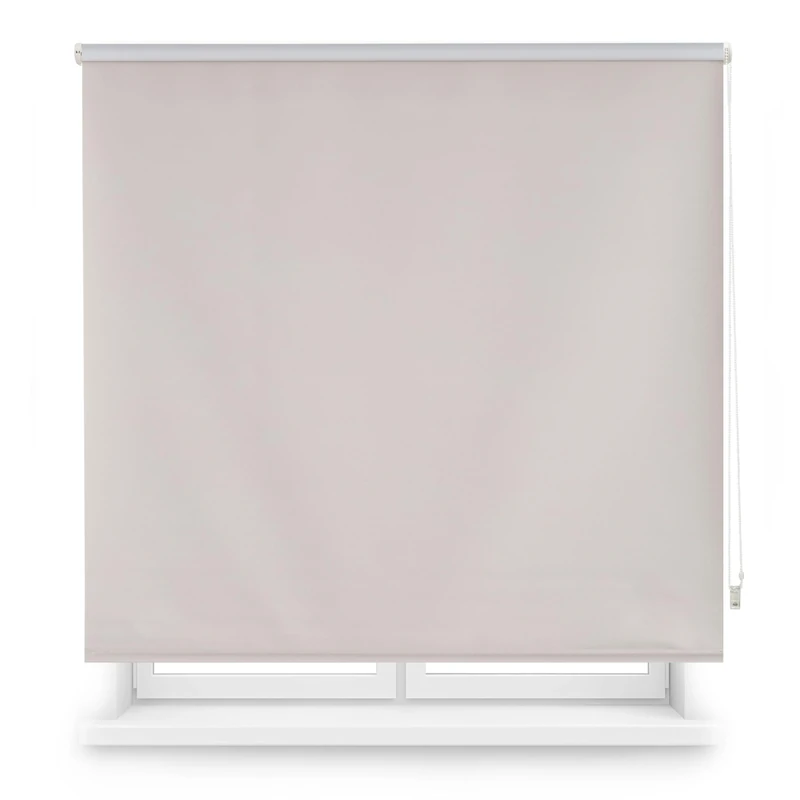 Blindecor Custom Blackout Blind | Grey | 130 x 175 cm (W x H) Fabric Size 127 x 170 cm | Blackout Roller Blinds for Windows