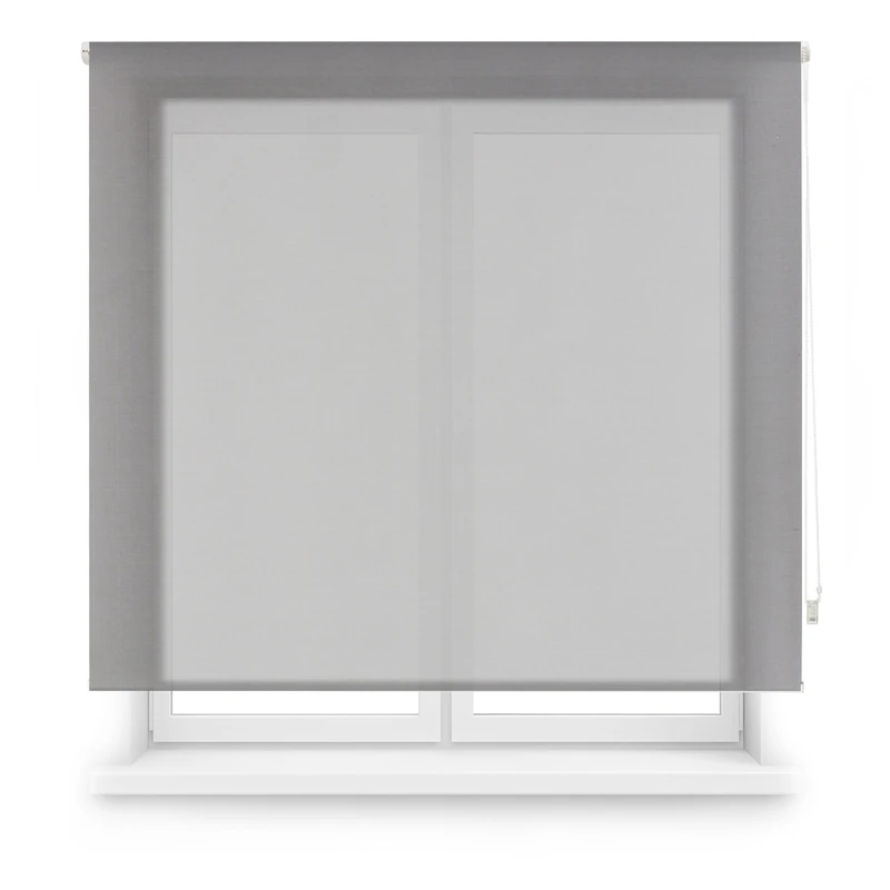 Blindecor Premium Blackout Roller Blind, Made to Measure, Dark Grey, Roller Blind 90 x 240 cm (Width x Height), Fabric Size 87 x 235 cm, Blackout Roller Blind with 38 mm Tube, Robust and Elegant - Image 1