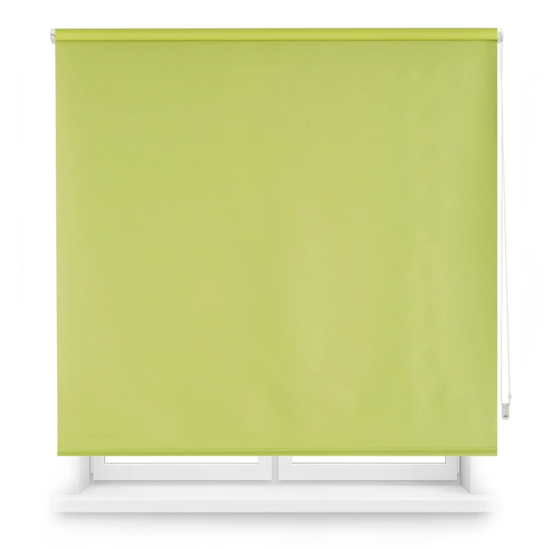 Blindecor Blackout Blind to Measure | Green | 120 x 175 cm (W x H) Fabric Size 117 x 170 cm | Opaque Roller Blinds for Windows