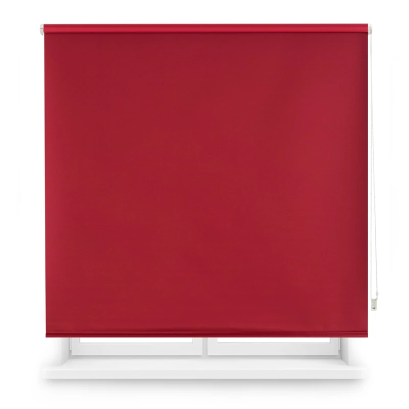Blindecor Custom Blackout Blind | Burgundy | 120 x 175 cm (W x H) Fabric Size 117 x 170 cm | Opaque Roller Blinds for Windows