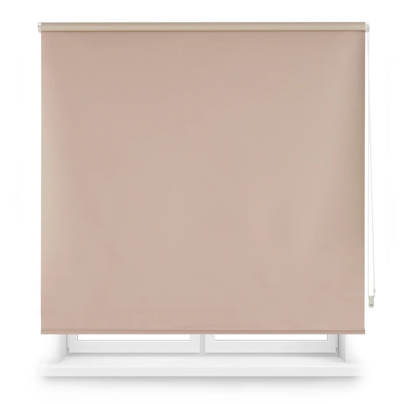 Blindecor Custom Blackout Blind | Ivory | 140 x 230 cm (W x H) Fabric Size 137 x 225 cm | Blackout Roller Blinds for Windows