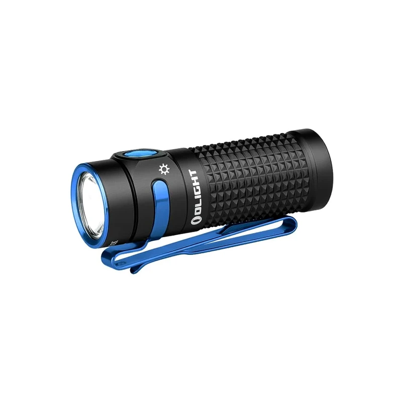 OLIGHT Baton 4 EDC 1300 Lumens Rechargeable LED Small Torch, Pocket Flashlight with Micro-Perforated Indicator for Outdoors, Indoors and Emergency (Black)