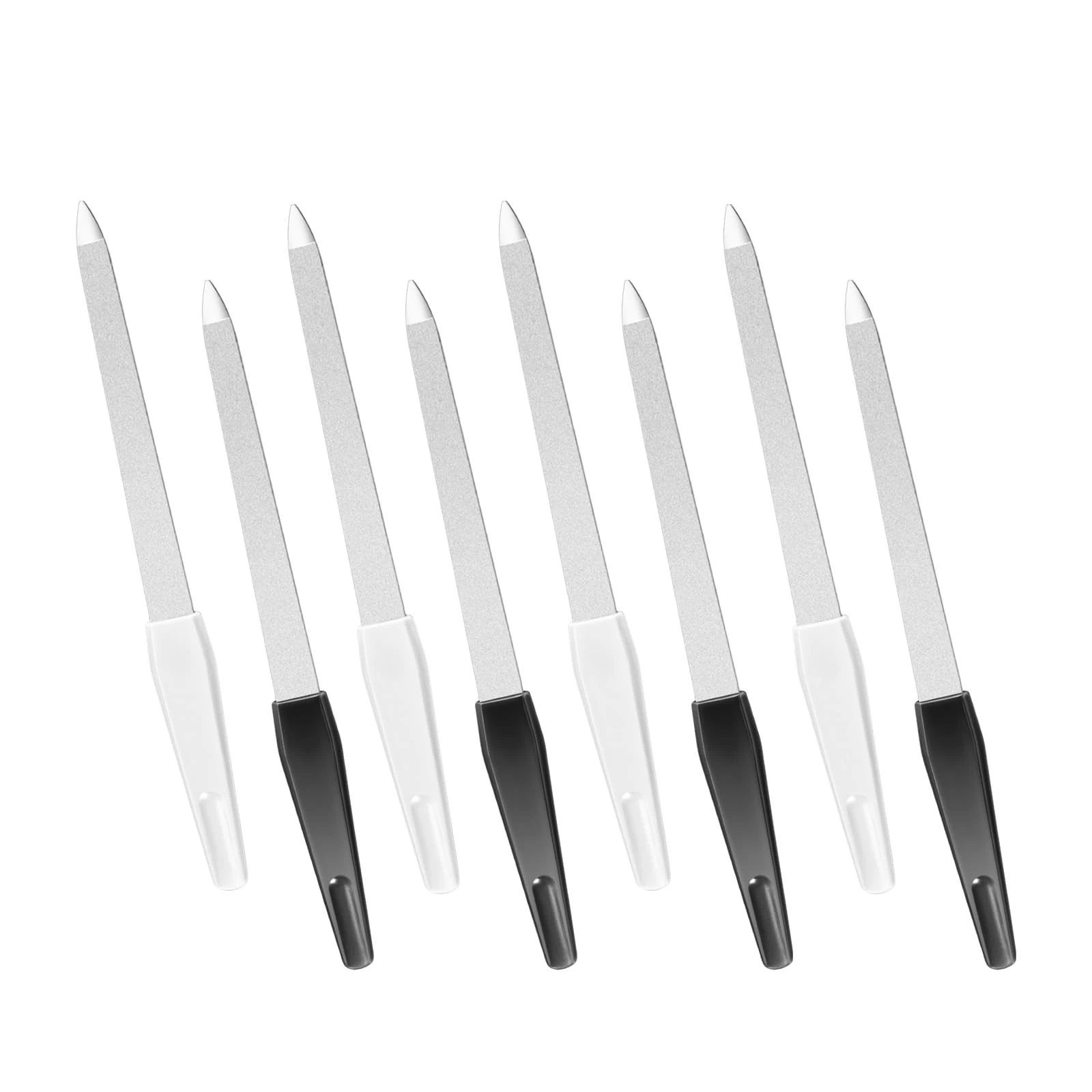 8pack Metal Nail Files, Yedtreg Professional Nail Files for Natural Nails, Double Sided Sapphire Grit for Shaping Styling Gel and Acrylic Nails, Nails Accessories Tools for Home Salon Use