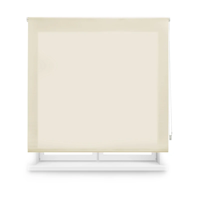 Blindecor Custom Translucent Blind | Custom Roller Blind | Beige | 120 x 250 cm (W x H) Fabric Size 117 x 245 cm | Translucent Roller Blinds for Windows