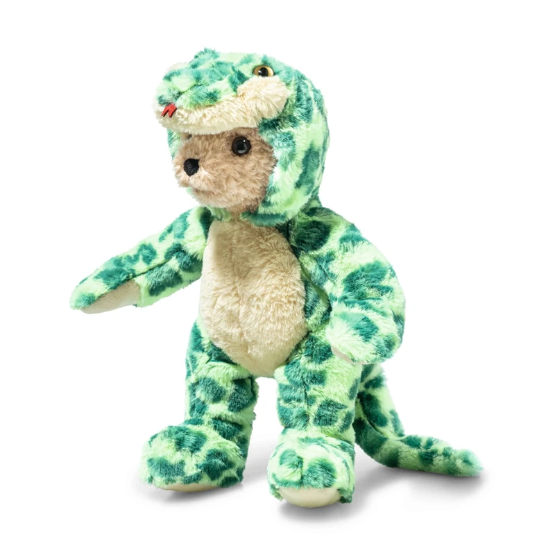 Steiff Teddy Bear with Snake Hoodie 27 cm, Stuffed Animal Teddybear, fluffy Plush-Toy for playing & cuddling, made of cuddly soft Plush for gentle Baby Skin, Machine washable