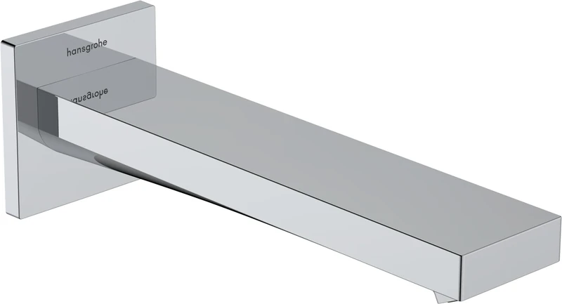 hansgrohe Tecturis E - bath filler, bath tap with spout length 21 cm, wall-mounted bath filler, chrome, 73410000