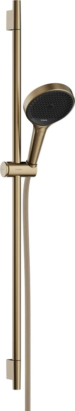 hansgrohe Rainfinity - water-saving shower set, shower head (EcoSmart), shower rail 52cm, holder, Designflex textile shower hose 160cm, hand shower with 3 sprays, brushed bronze, 28744140, 28744140
