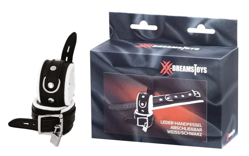 XX-DREAMSTOYS Handcuffs Black/White 21 cm