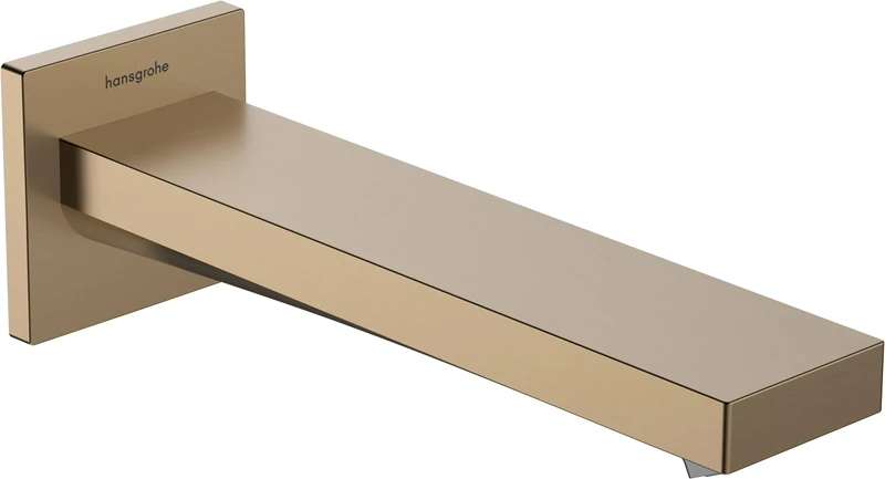 hansgrohe Tecturis E - bath filler, bath tap with spout length 21 cm, wall-mounted bath filler, brushed bronze, 73410140