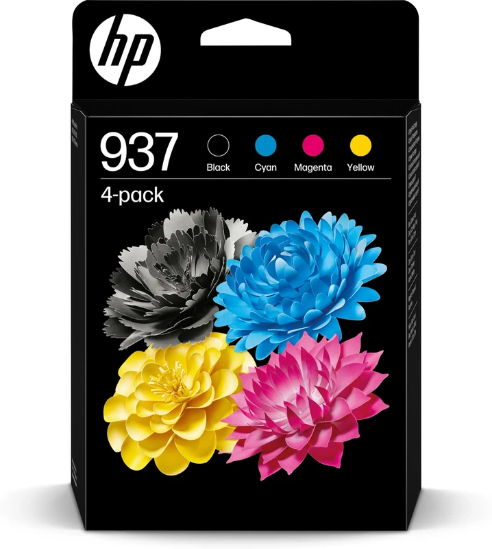 HP 937 CMYK Original Ink Cartridge 4-Pack