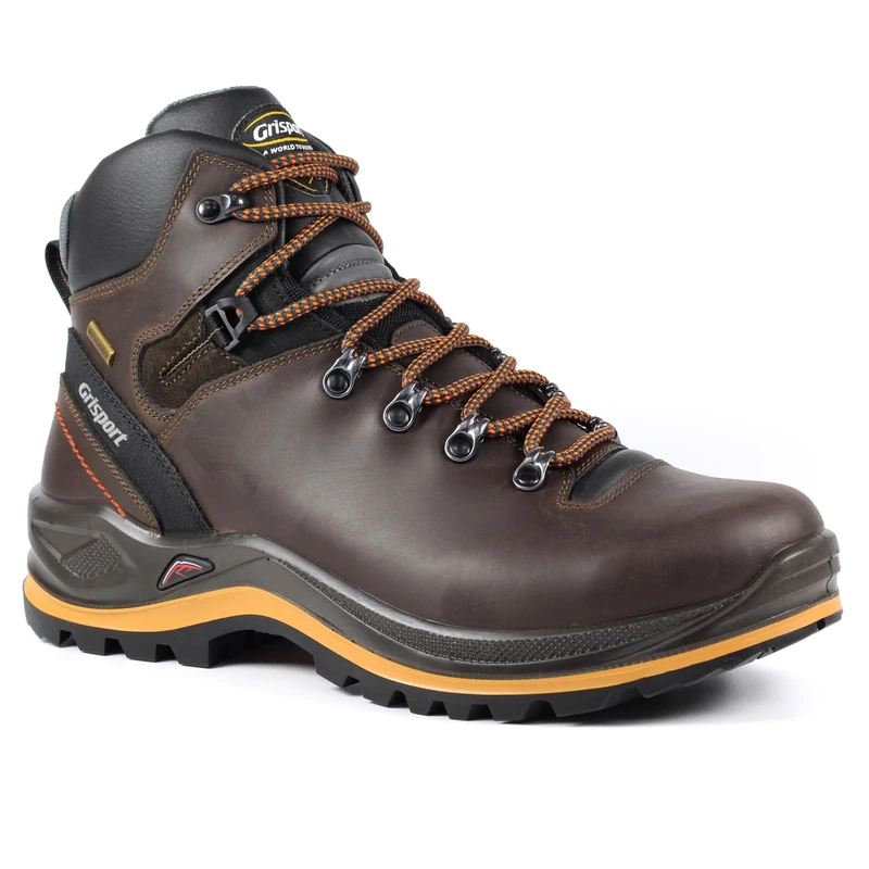 Grisport Mens Pyke Brown Leather Wide Fit Boot 13 Brown - Image 1