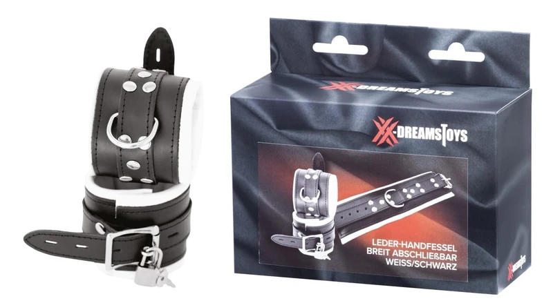XX-DREAMSTOYS Handcuffs Black/White One Size - Image 1