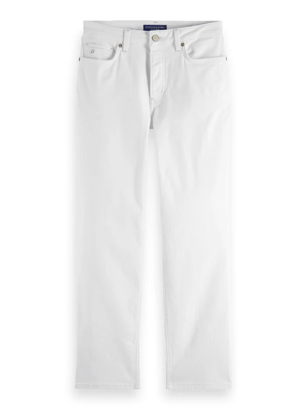 Scotch & Soda Women's Jeans The Sky Straight Jeans, Cool White, 27W x 32L - Image 1