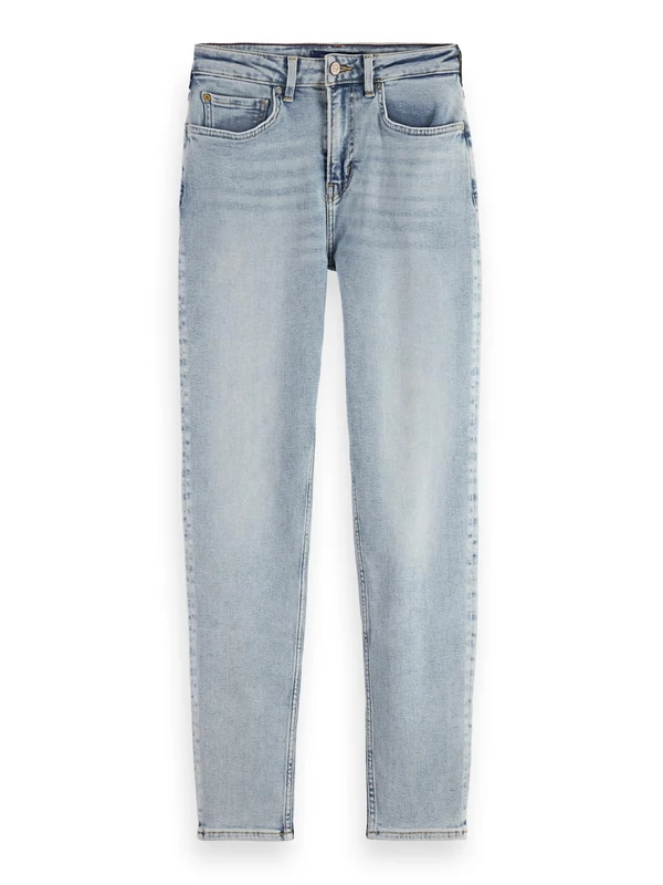 Scotch & Soda Women's High Five Slim Jeans, Takedown Blue, 24W x 32L