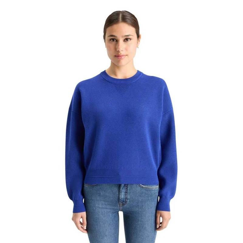 Scotch & Soda Women's Compact Knitted Relaxed Pullover Sweater, Electric Blue 0704, L