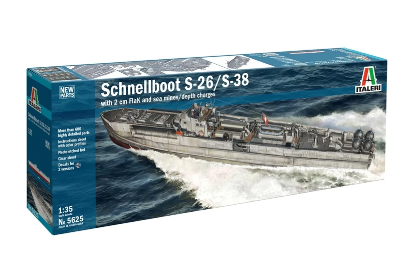 Italeri 5625 Schnellboot S-26/S-38, Scale 1:35, Plastic Model Kit