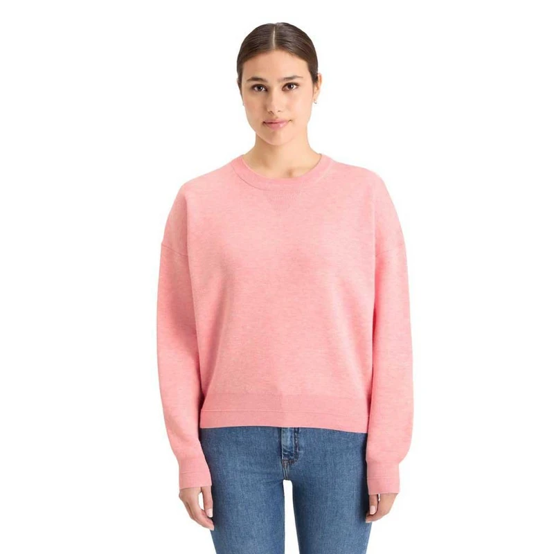 Scotch & Soda Women's Compact Knitted Relaxed Pullover Sweater, Clay Pink Melange 7408, M