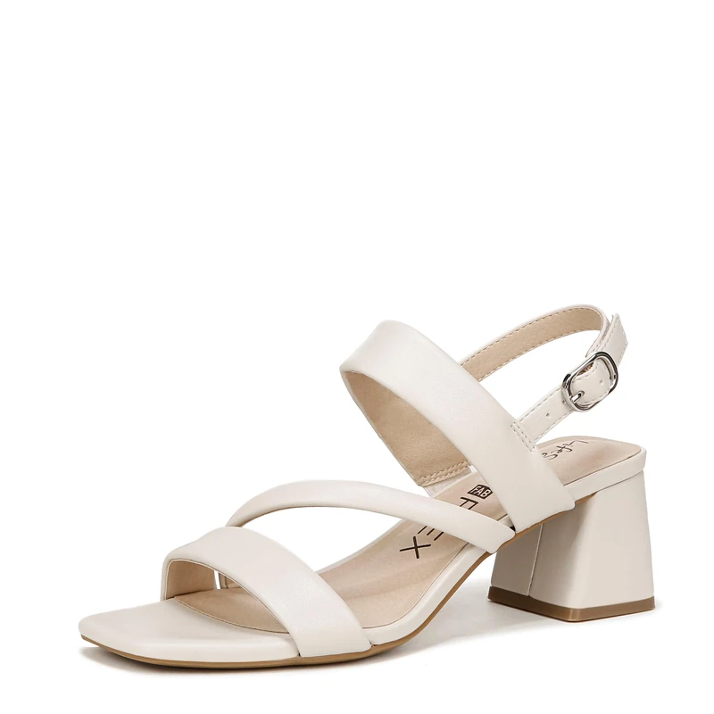 LifeStride Women's Celia Slingback Strappy Dress Sandals Heeled, Bone, 7.5 UK
