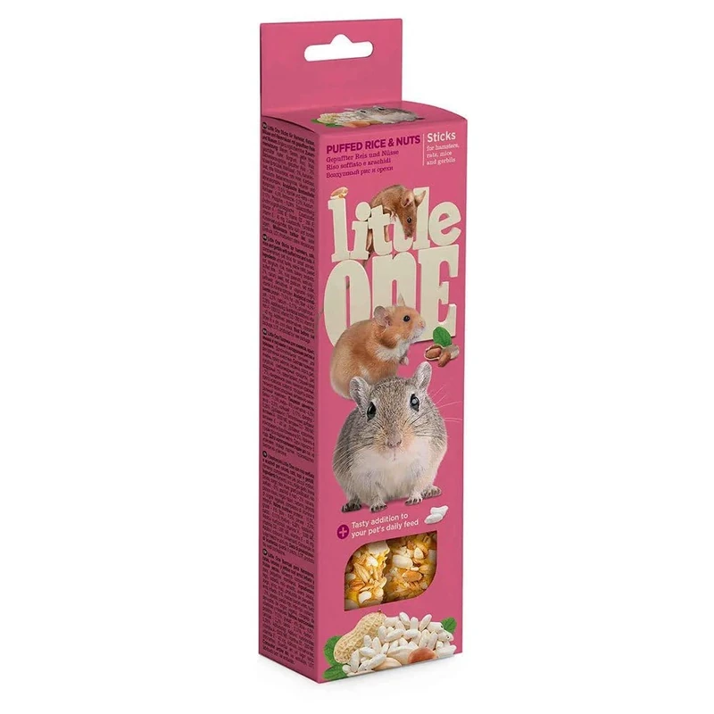 LITTLEONE Sticks Rice Inflated F.Dry Hamster Rat 8 x 110g