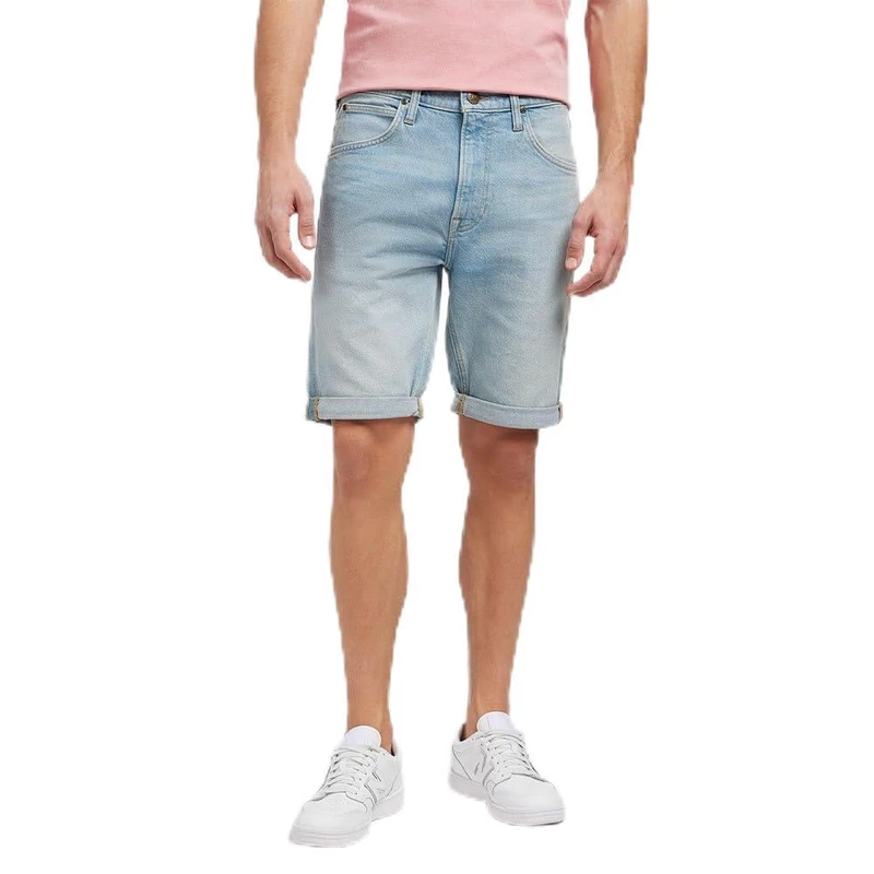 Lee Men's 5 Pocket Short Denim Shorts, Lake RAIN,