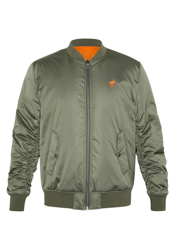 Polo Sylt Men's Reversible Blouson with logo stitching Dusty Olive, L - Image 1