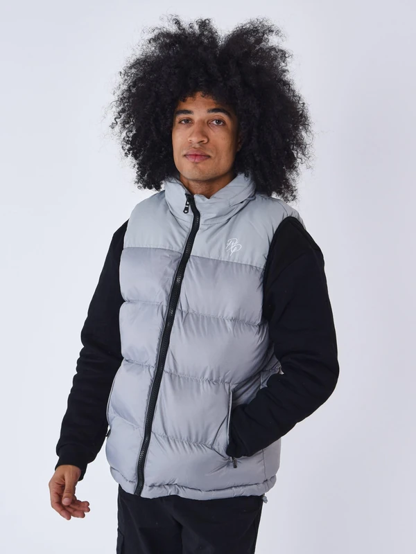 PROJECT X PARIS Men's Cazadora, 100% Polyester;100% Polyester, Grey, Size M