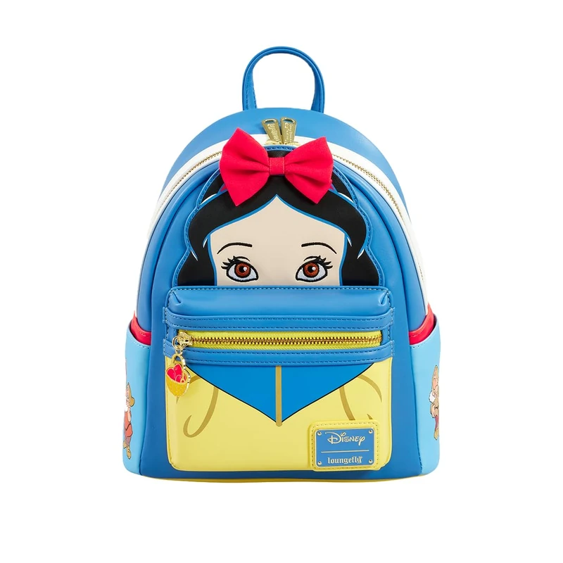 Loungefly Disney Snow White and the Seven Dwarfs Cosplay Womens Double Strap Shoulder Bag Purse, Blue, M