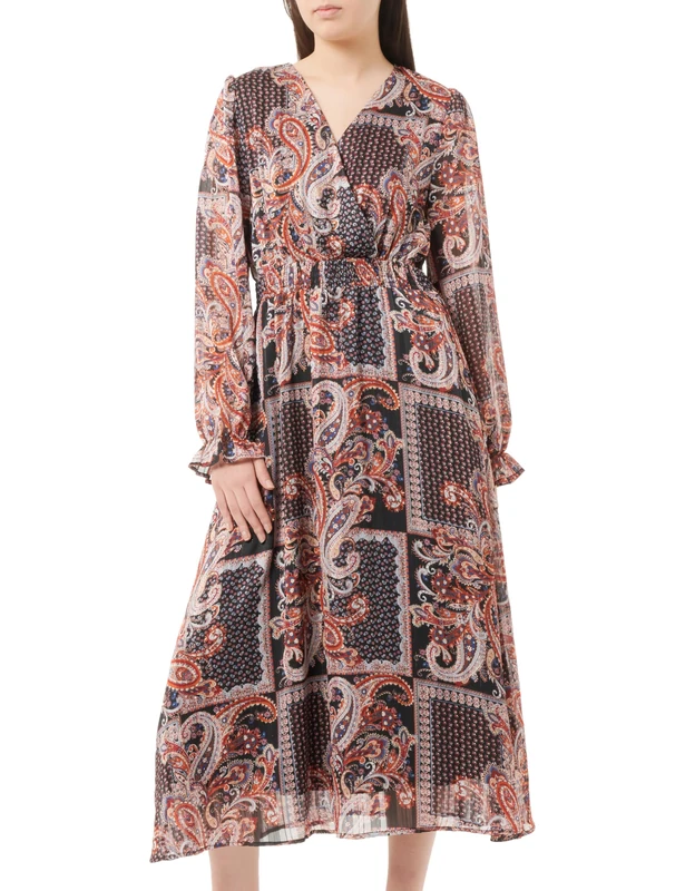 COBIE Women's Paisley Print Maxi Dress, M