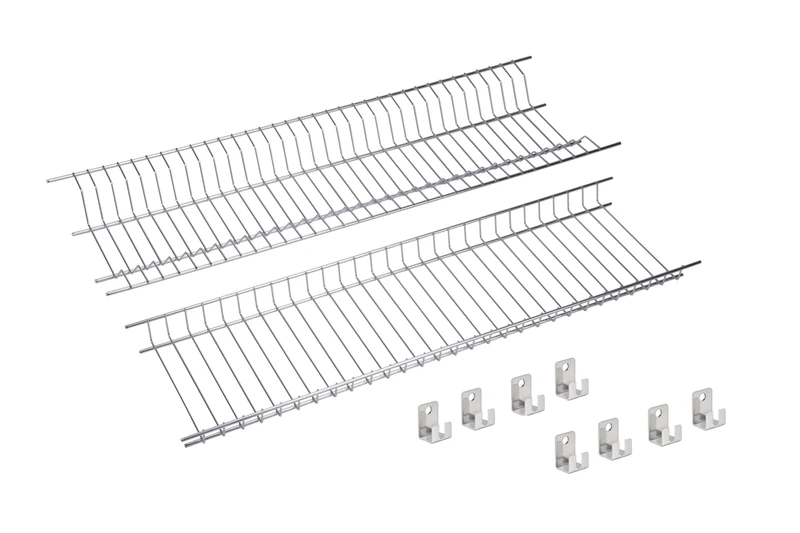 Sauvic Stainless Steel Cupboard Dish Drainer Set, 55 cm