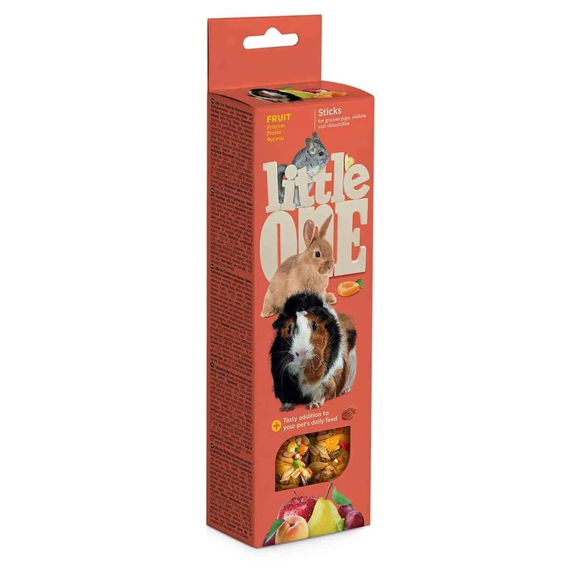 LITTLEONE Sticks Fruits C.Indias Rabbit Chinchilla 8 x 120gr - Image 1