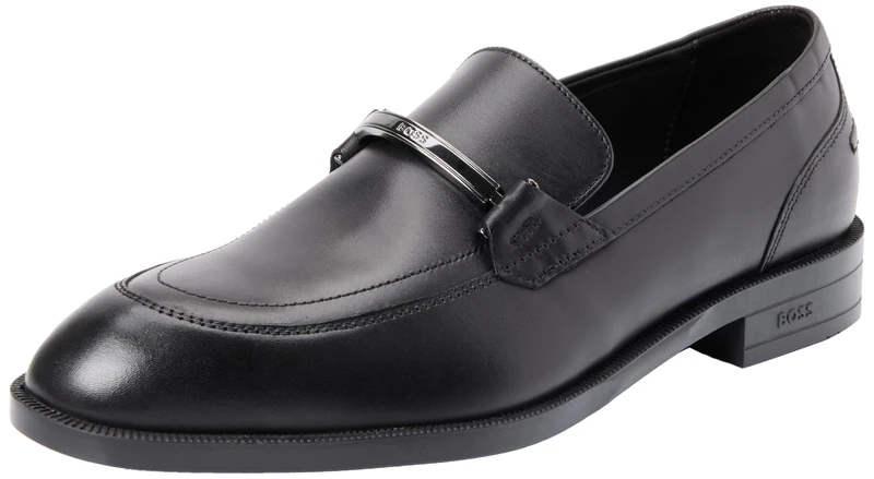 BOSS Men's Tayil_Loaf_lthw Loafer, Black, 12 UK