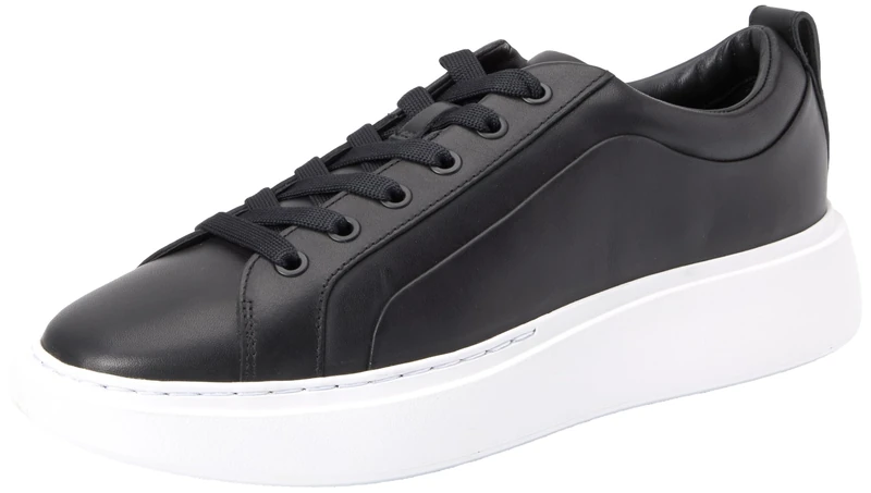 BOSS Women's Amber_Tenn_ltll Sneaker, Black, 4 UK